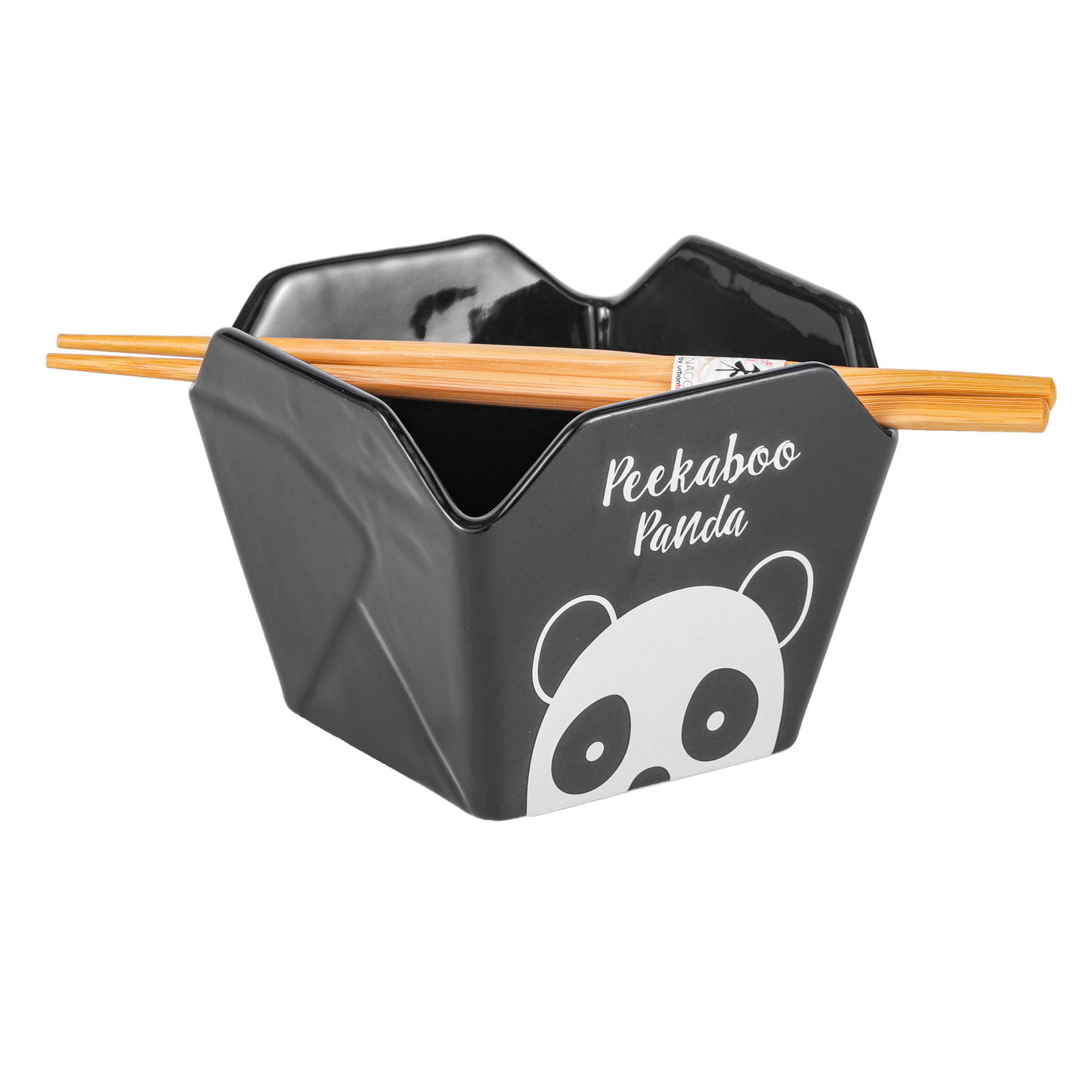 Takeout Box Ceramic Bowl With Chopsticks Panda