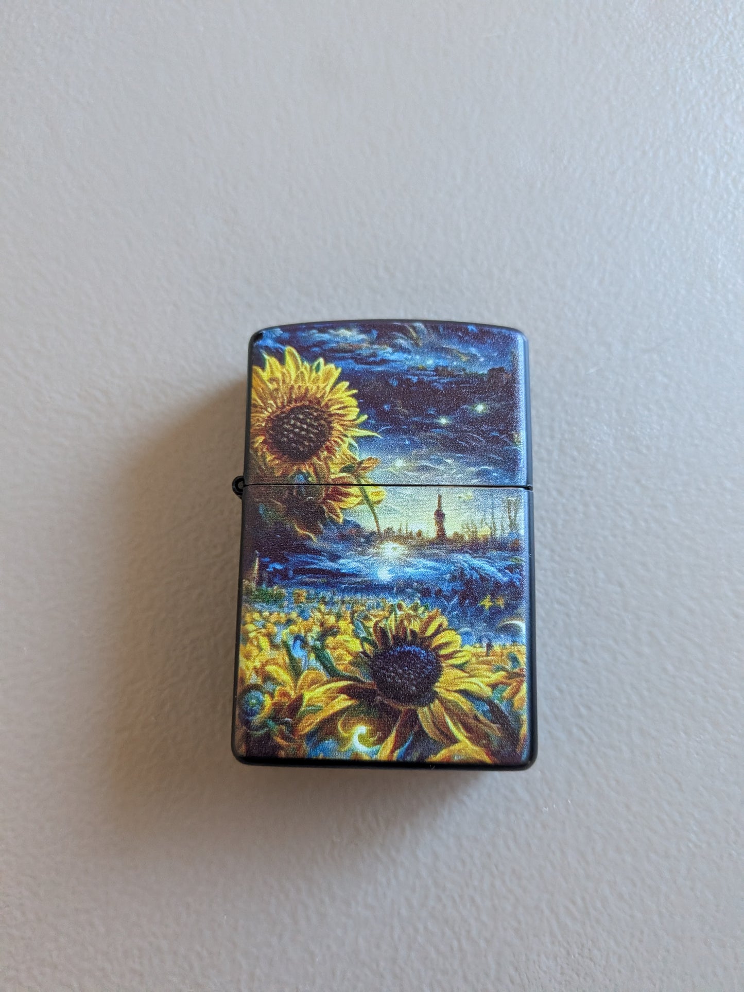Sunflower Zippo Style Lighter Refillable Metal Lighter