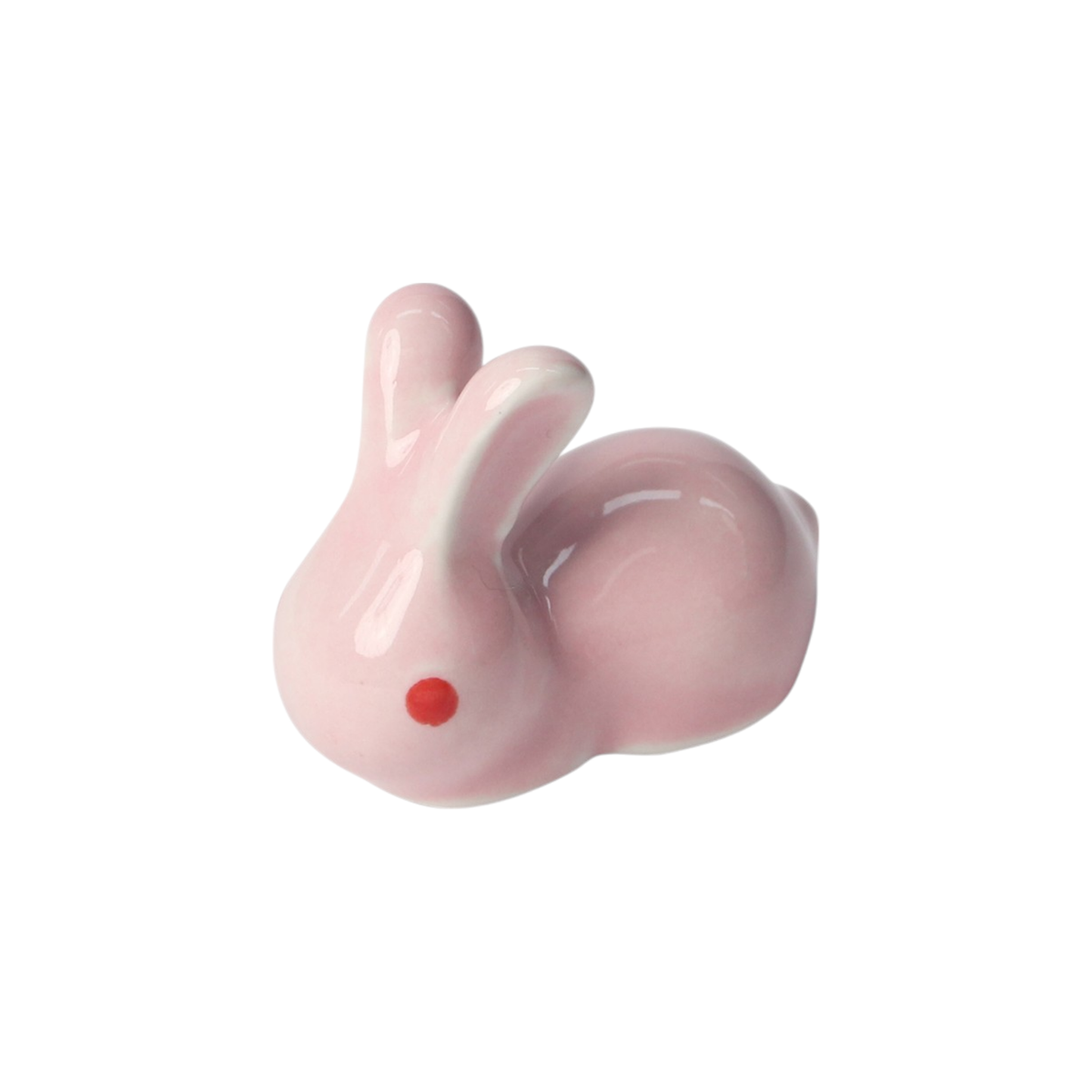 Rabbit Bunny Porcelain Chopsticks Rest 2"L Pink (12/288)