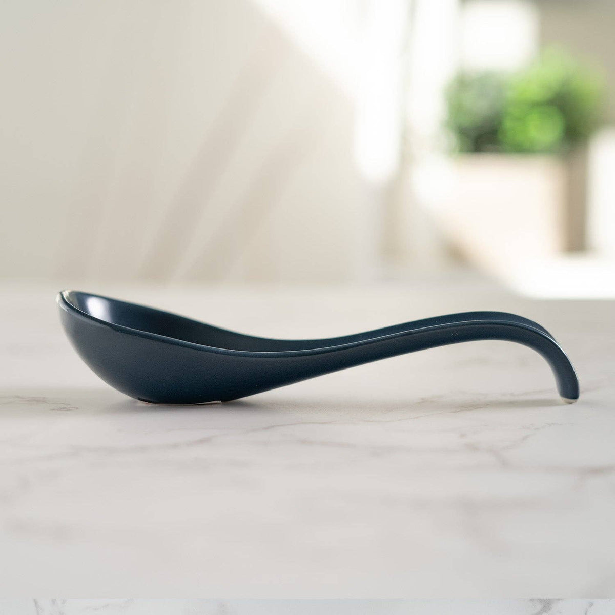 5.9"L Porcelain Soup Spoon Navy (10/240)