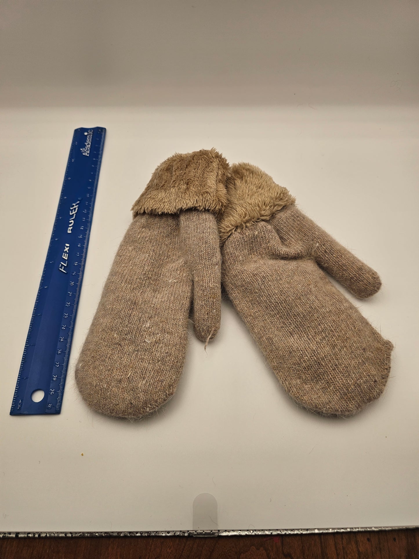 Angora Tan Mittens Adult
