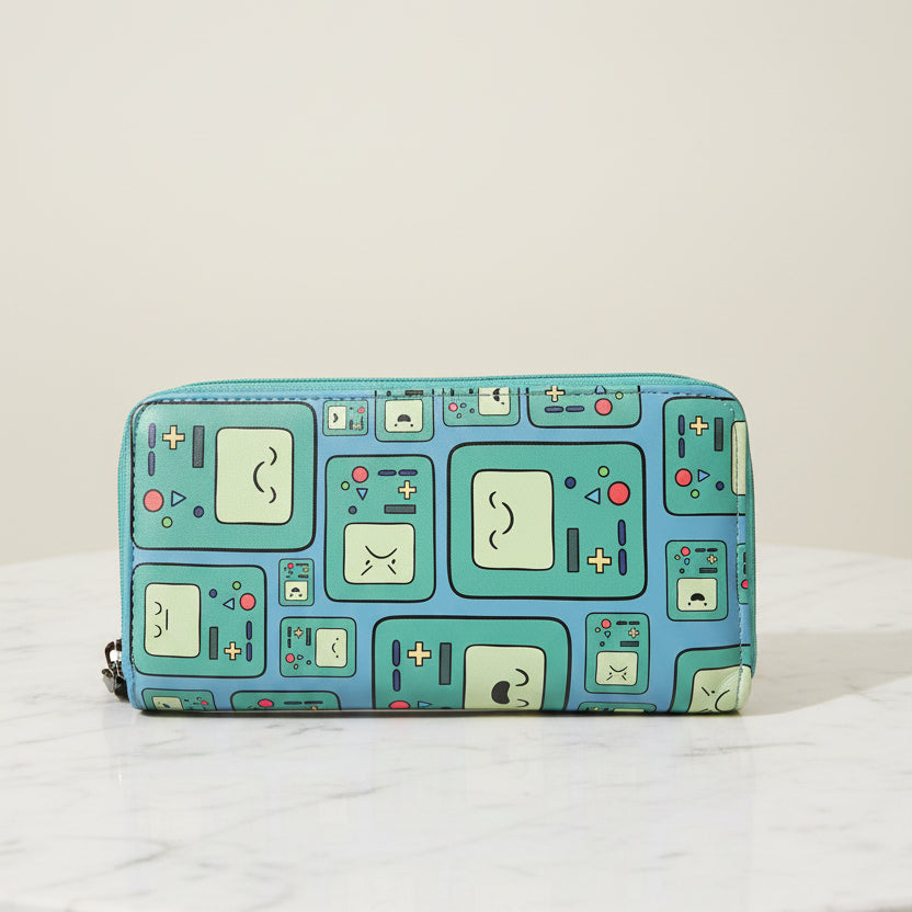 Women's Anime Wallet with Green Zipper