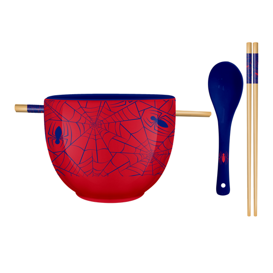 Spiderman Spidey Webs and Icons 20oz Ceramic Ramen Bowl