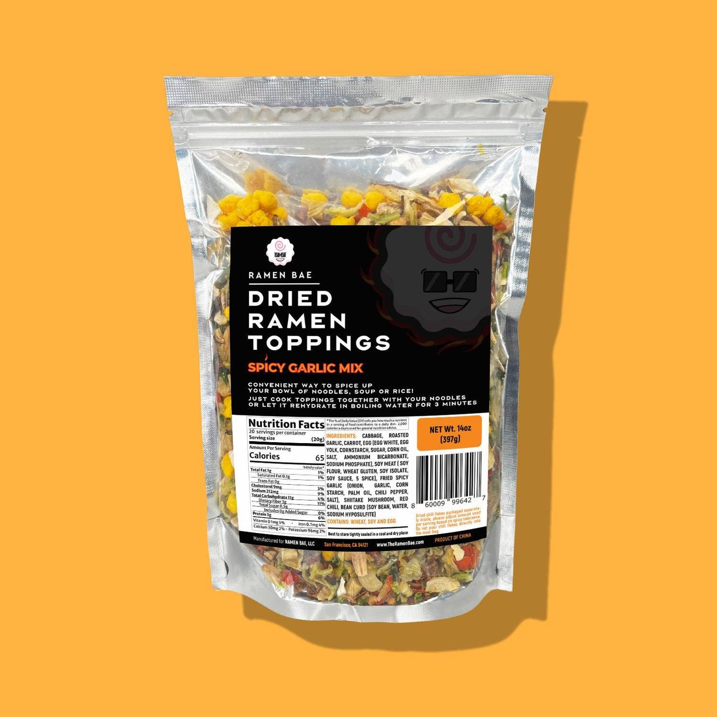 Spicy Garlic Dried Toppings Mix - 14 oz