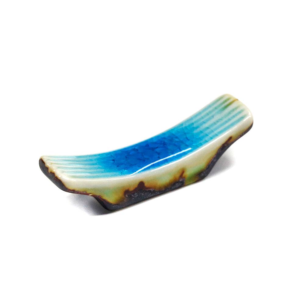 Aozora Kanyu Porcelain Chopsticks Rest 2.5"L (24/720)