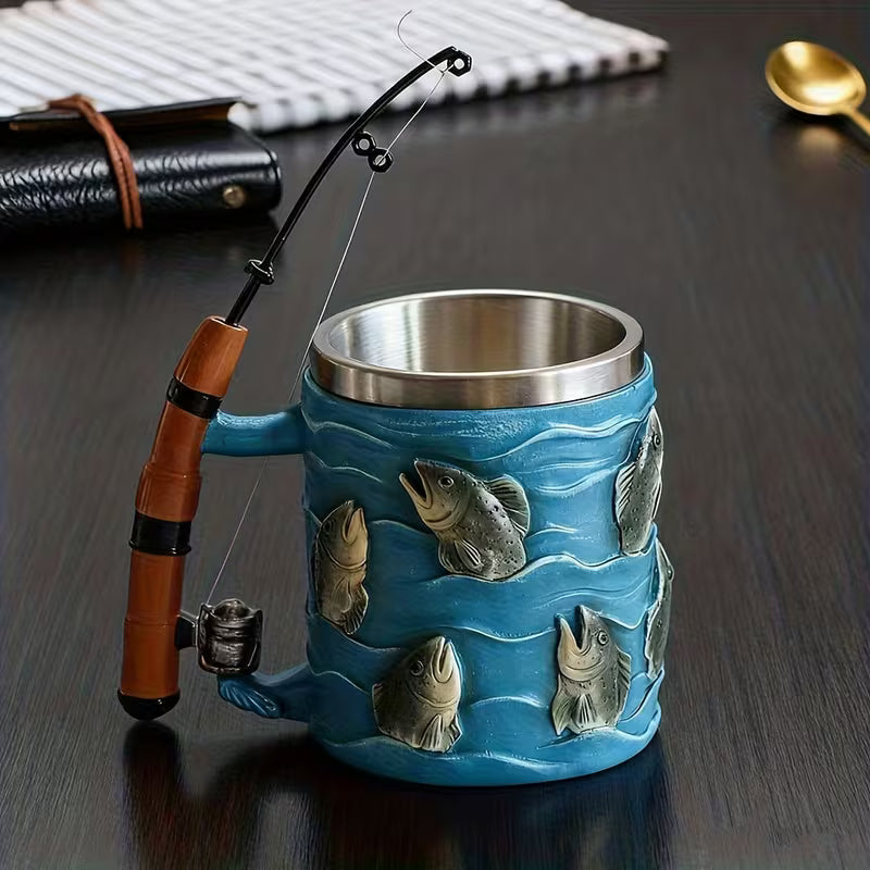 Keepin' It Reel" Fishing Mug with 3D Handle