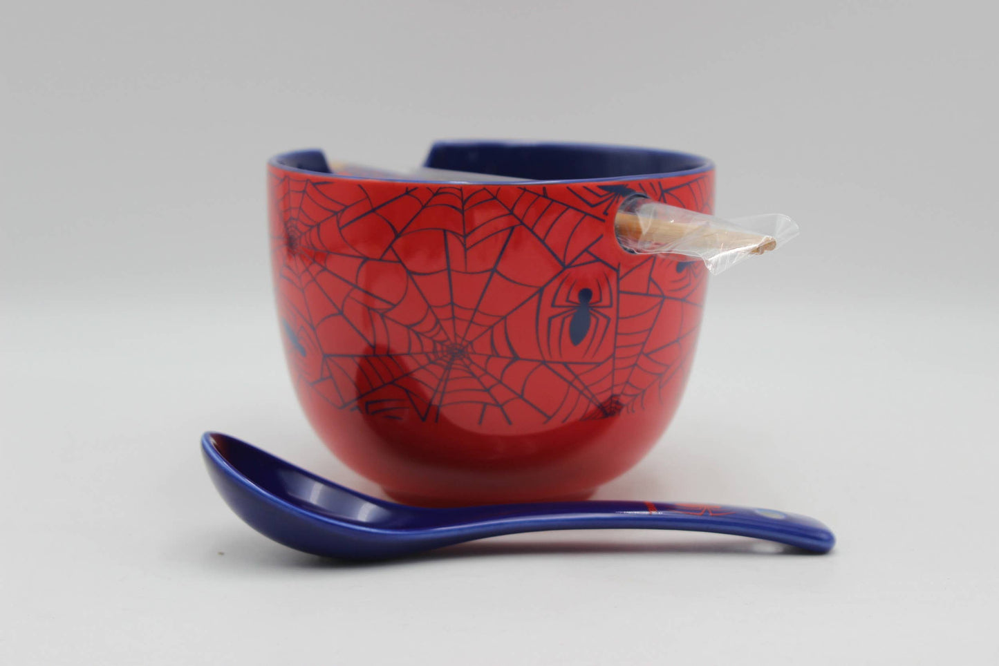 Spiderman Spidey Webs and Icons 20oz Ceramic Ramen Bowl
