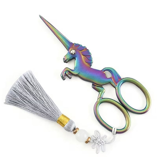 Metal Unicorn Rainbow Scissors