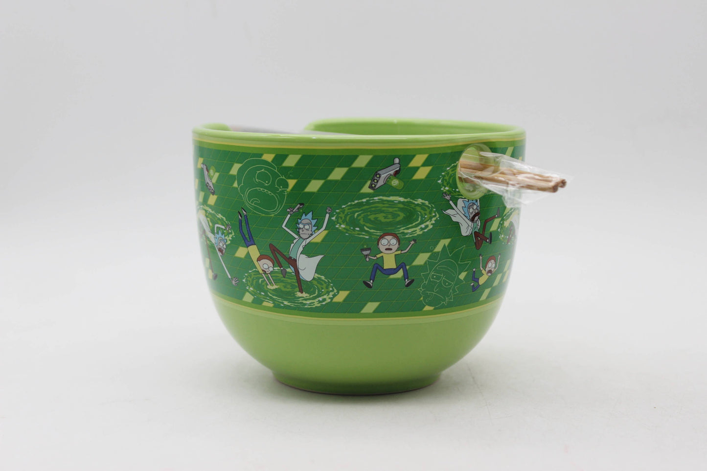 Rick & Morty 20oz Ceramic Ramen Bowl w/ Chopsticks and Spoon