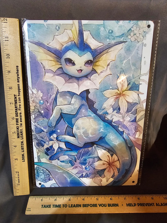 Vaporeon Metal Sign