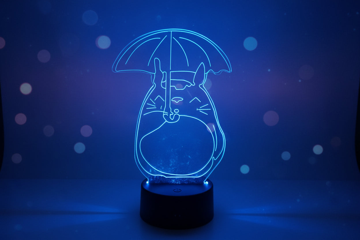 Totoro 3D Night Light Changing Colors with Remote.