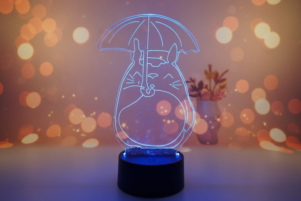Totoro 3D Night Light Changing Colors with Remote.