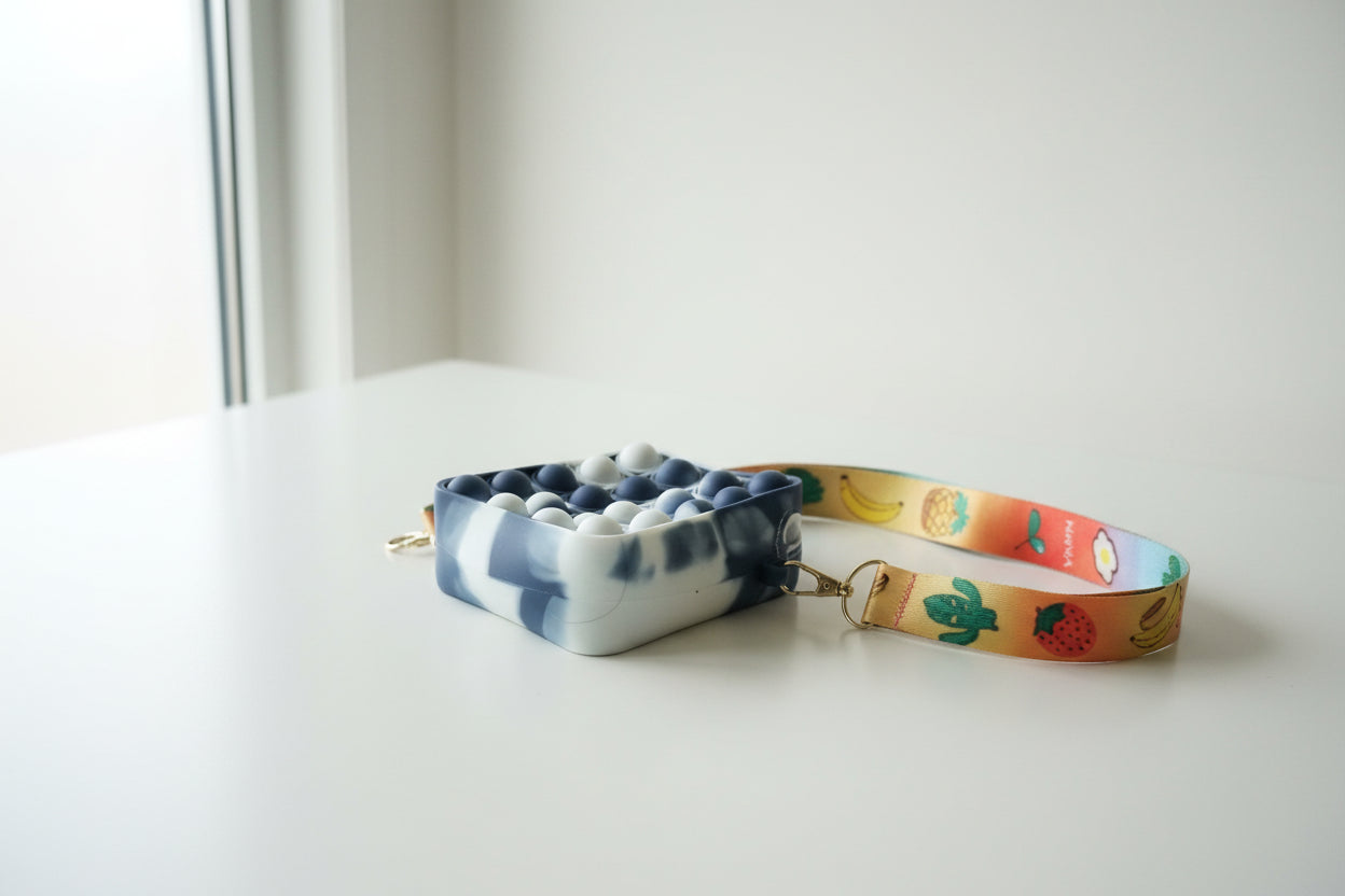 Blue and White Pop It Purse