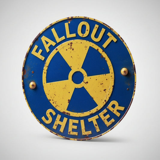 Fallout Shelter Metal Round Sign Decor