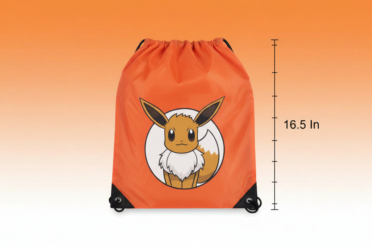 Eevee String Backpack one Pocket Orange
