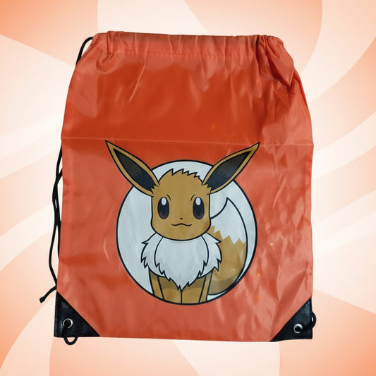 Eevee String Backpack one Pocket Orange