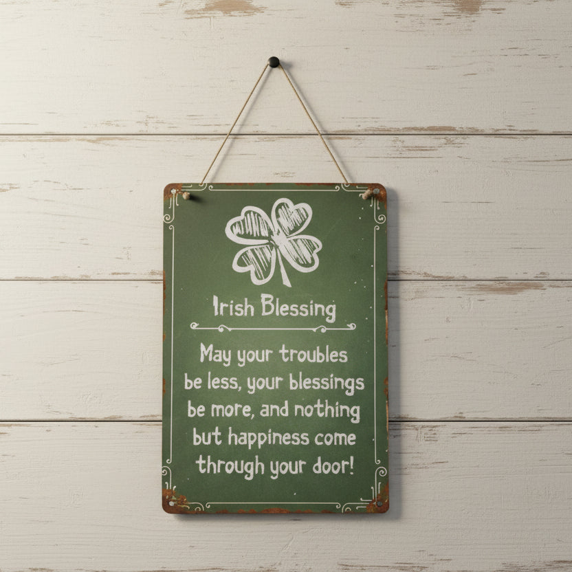 Irish Blessing Metal Sign