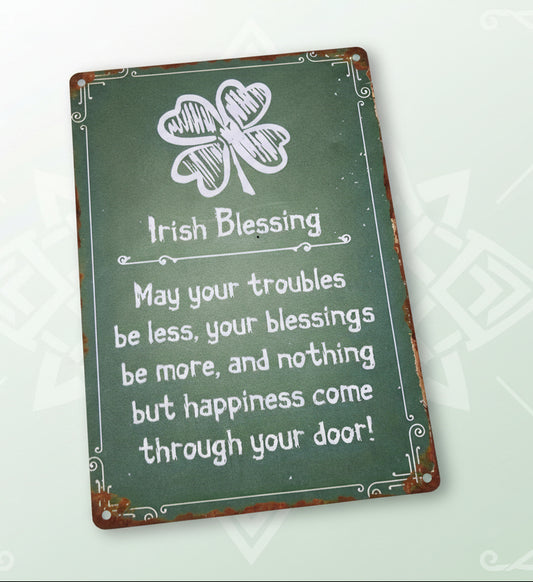 Irish Blessing Metal Sign
