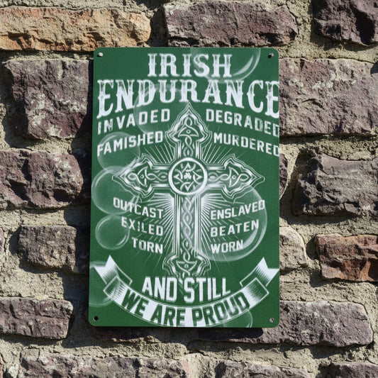 Irish Endurance, And Still We Are Proud, Metal Sign Decor