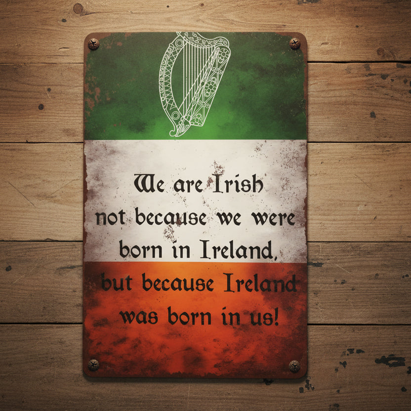 We Are Irish Metal Sign