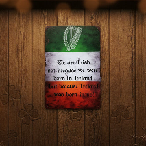 We Are Irish Metal Sign