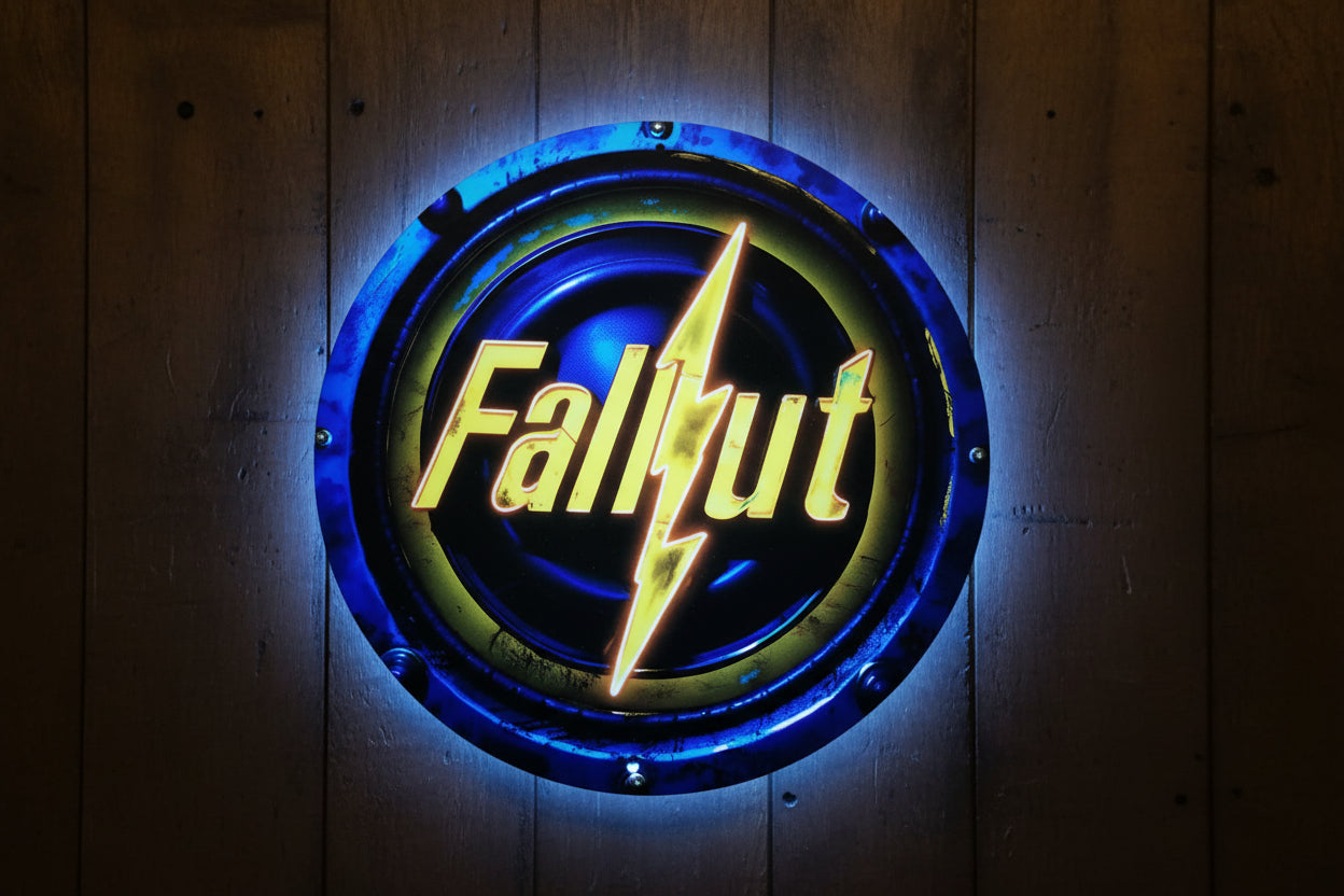 Fallout Bright colored Metal Sign