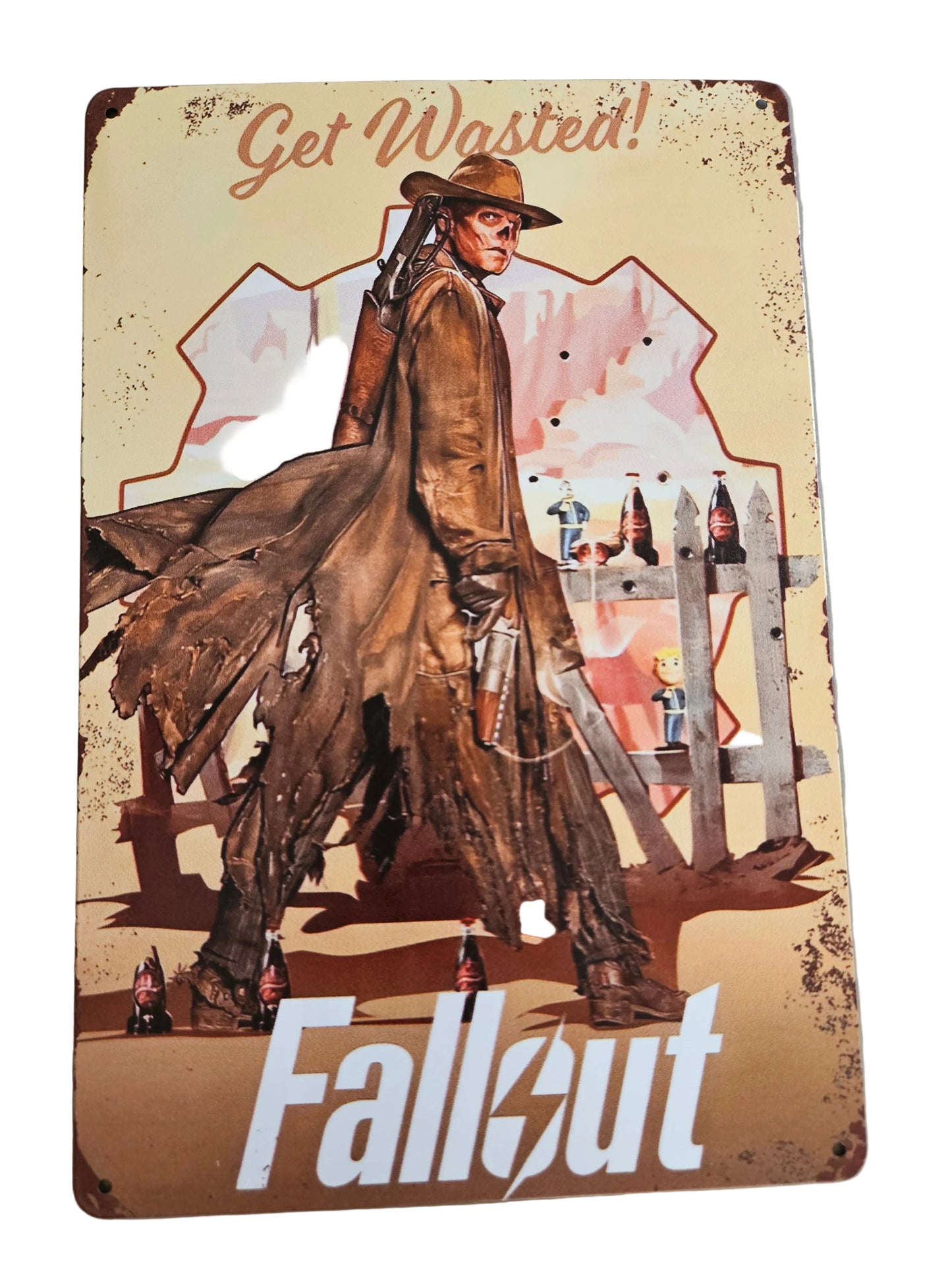 Fallout Metal Sign. Get Wasted! Fallout