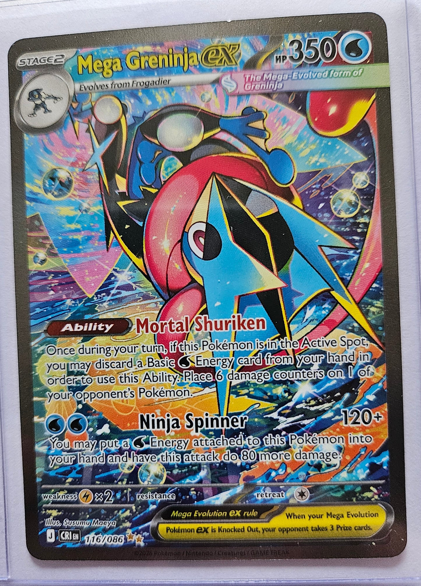 Mega Greninja EX 116/086 Special illustration Holo English NM TGC Pokémon