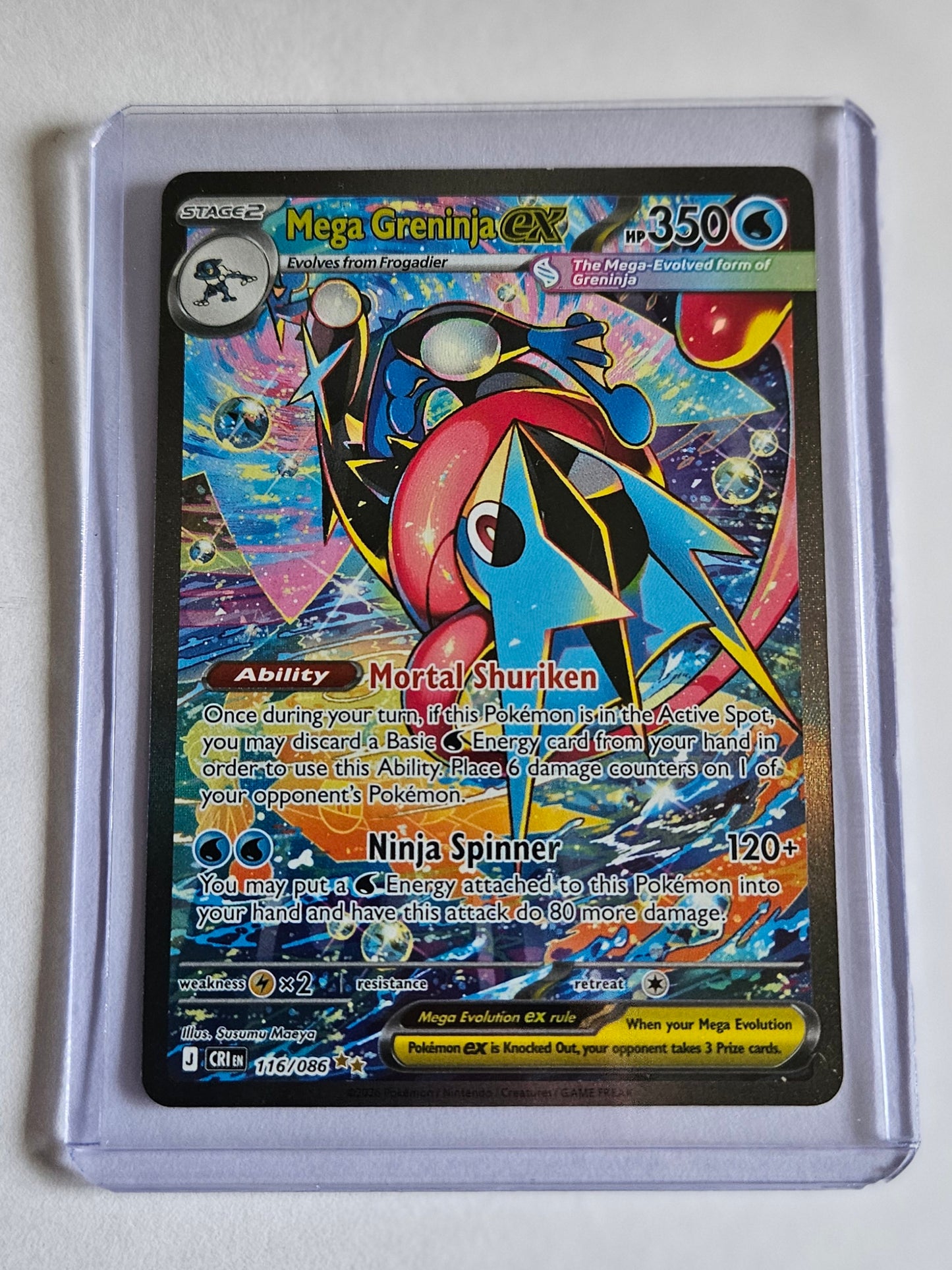 Mega Greninja EX 116/086 Special illustration Holo English NM TGC Pokémon