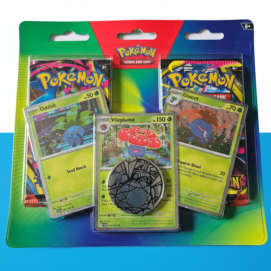 Mega Evolution 2 pack Blister featuring Oddish Gloom Vileplume Promo SEALED TCG Pokémon