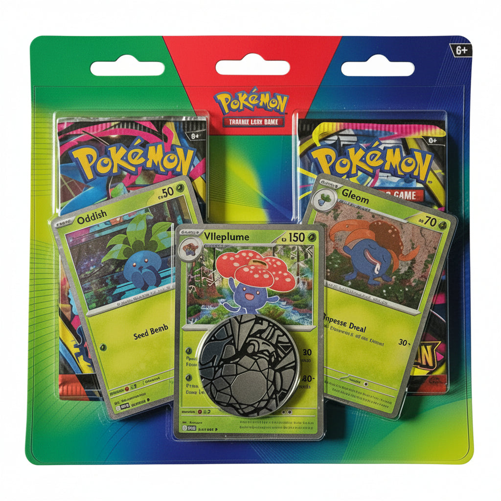 Mega Evolution 2 pack Blister featuring Oddish Gloom Vileplume Promo SEALED TCG Pokémon