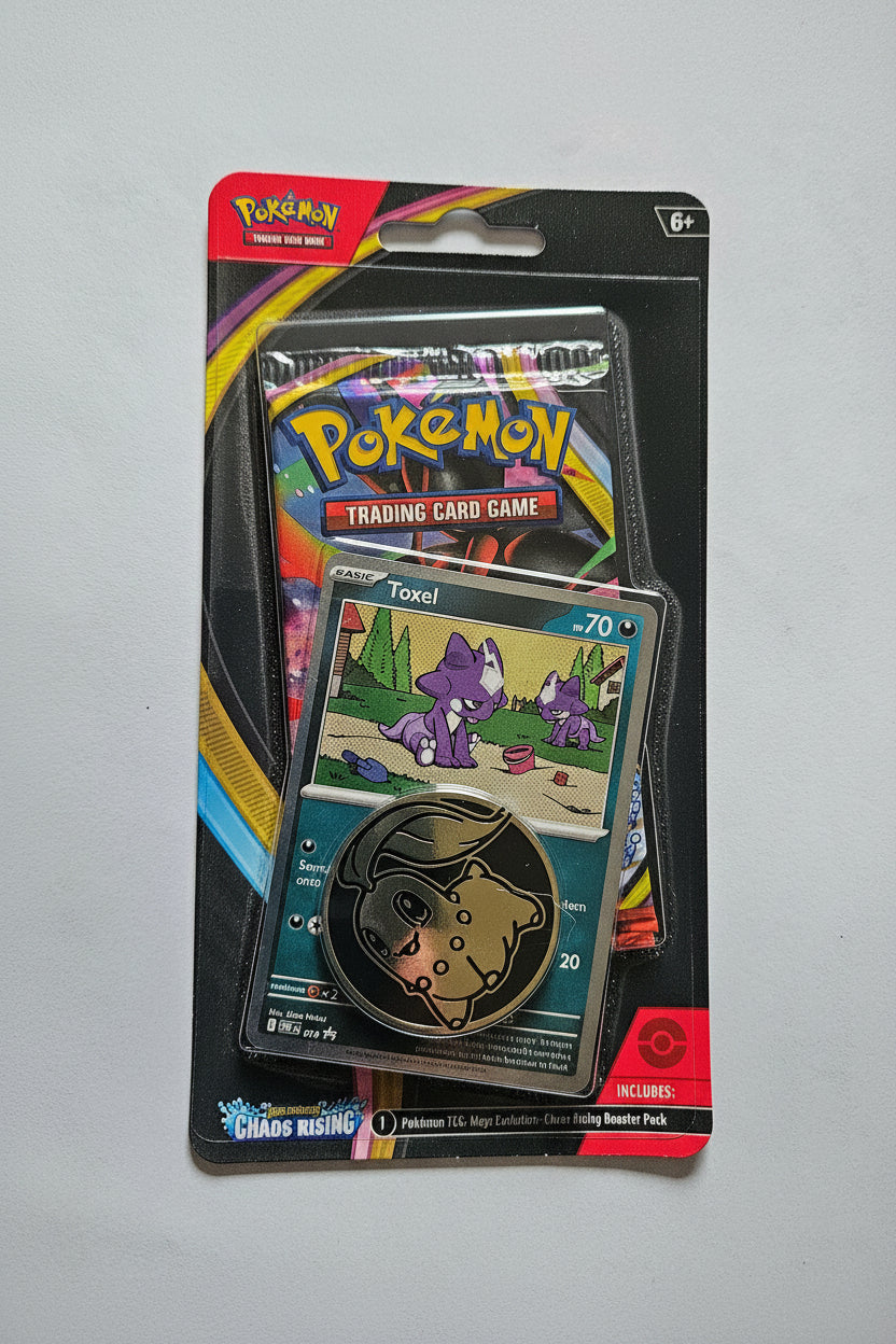 Pokémon TCG Mega Evolution—Chaos Rising Booster Pack w/ Toxel Promo & Coin