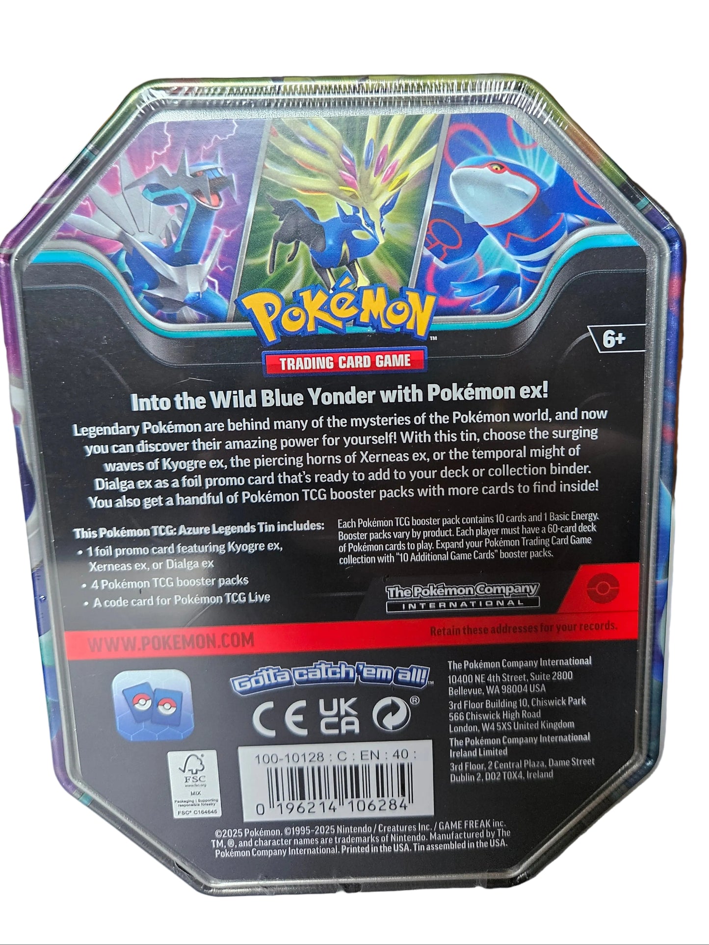 Pokémon Azure Legends Tin Xerneas EX Foil Promo Card Booster Packs