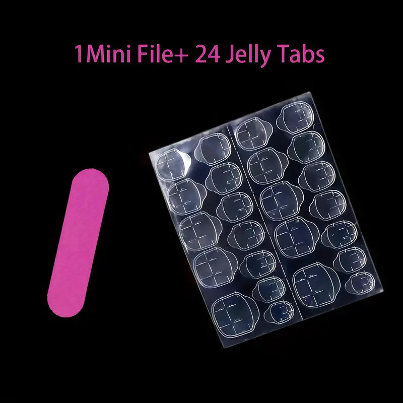 24pcs Aurora Borealis Press-On Nails