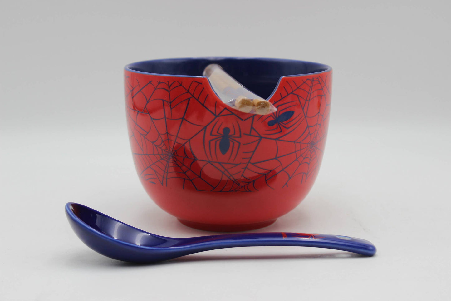 Spiderman Spidey Webs and Icons 20oz Ceramic Ramen Bowl