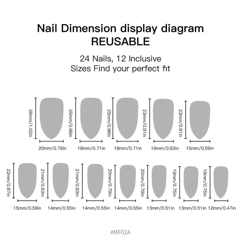 24pcs Van Gogh Starry Night Press On Nails