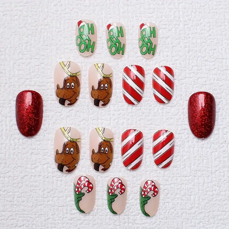 48pcs Christmas Press On Nails