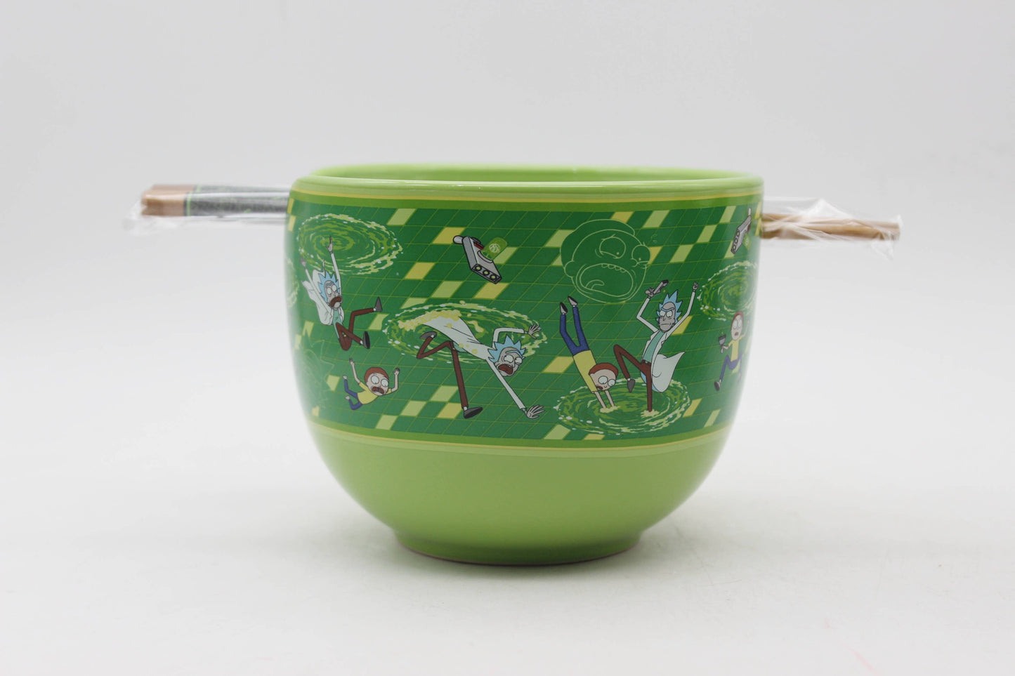 Rick & Morty 20oz Ceramic Ramen Bowl w/ Chopsticks and Spoon