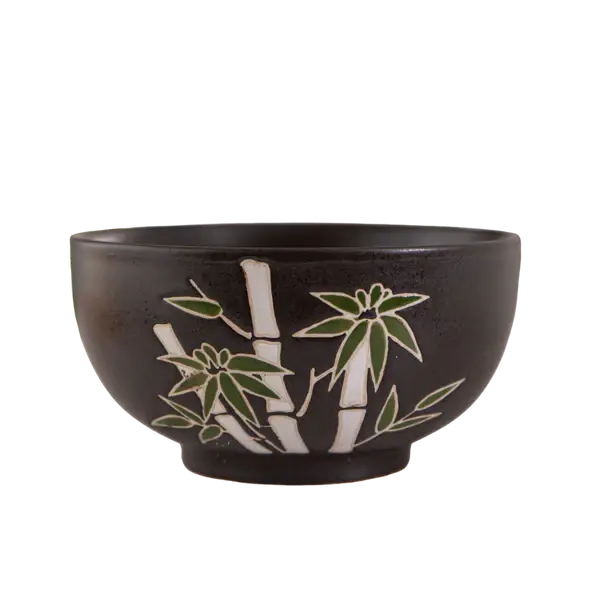 Bamboo Bowl w/ Chopsticks, Spoon, Lid and Trivet Set