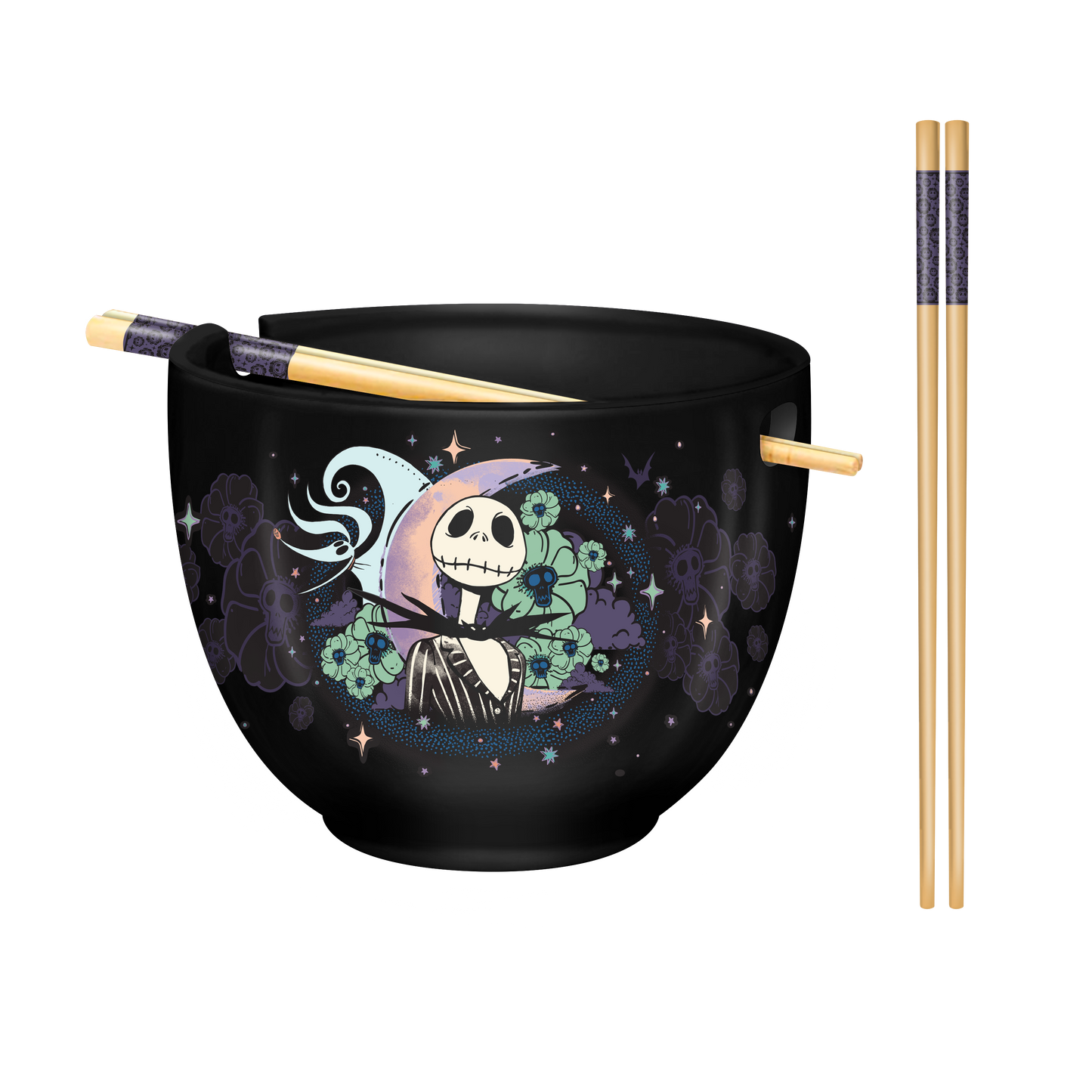 Nightmare Before Christmas Starry 20oz. Ceramic Ramen Bowl with Chopsticks