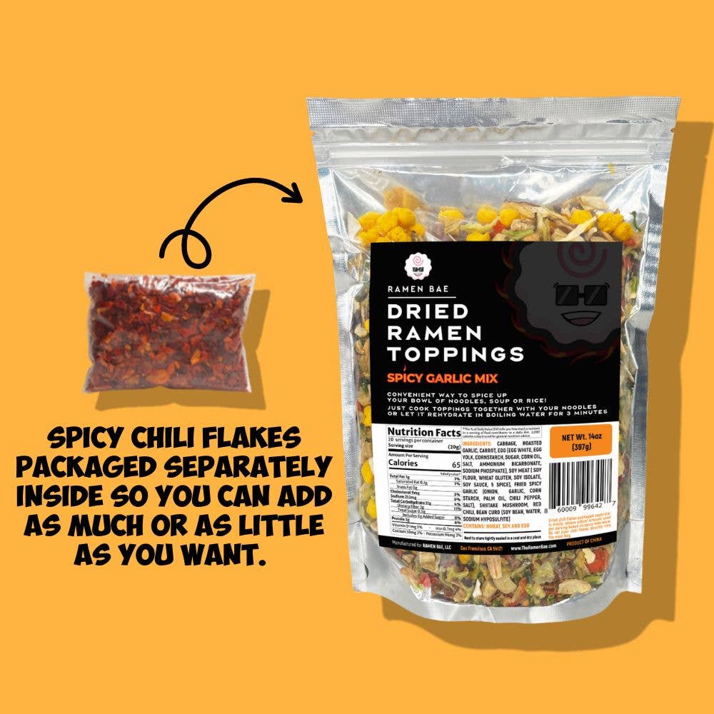 Spicy Garlic Dried Toppings Mix - 14 oz