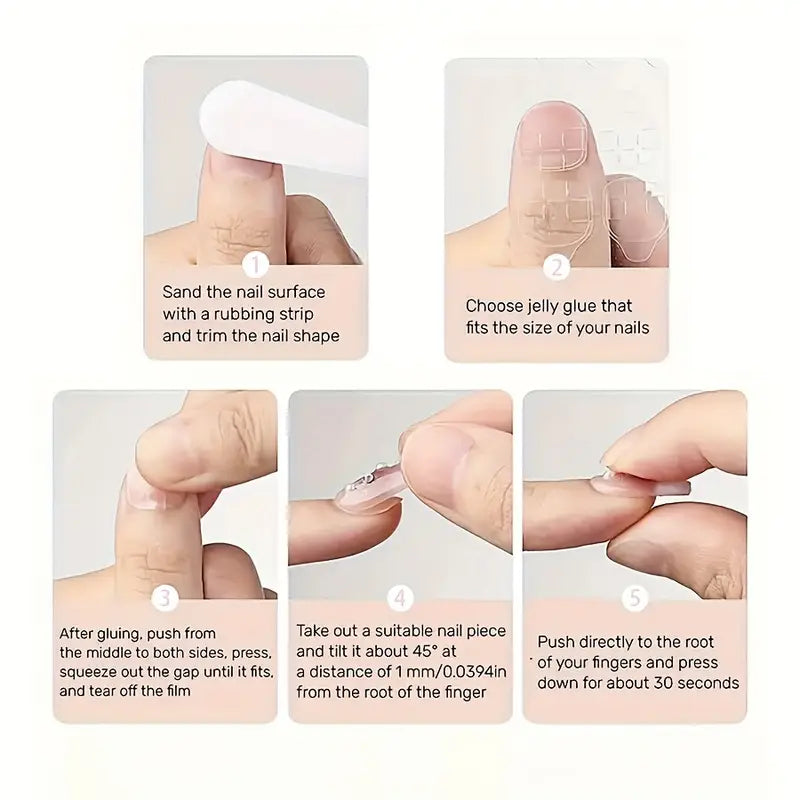 24pcs Aurora Borealis Press-On Nails