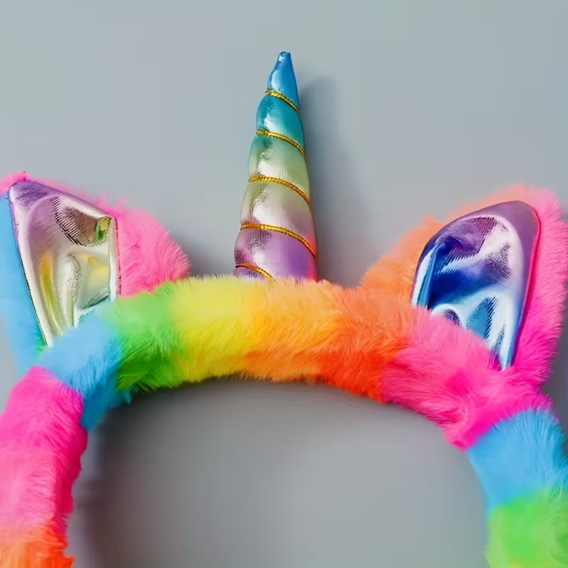 Kids Plush Colorful Unicorn Earmuffs