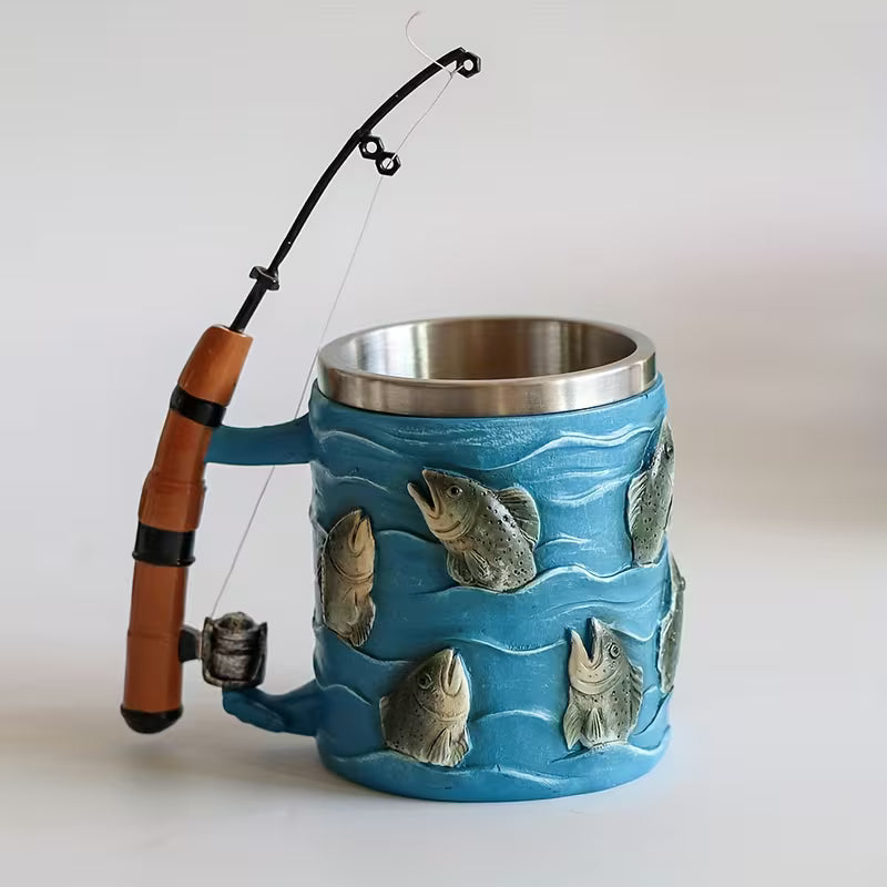 Keepin' It Reel" Fishing Mug with 3D Handle