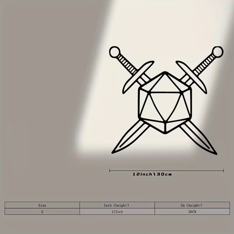 DND Sword Metal Sign Decor