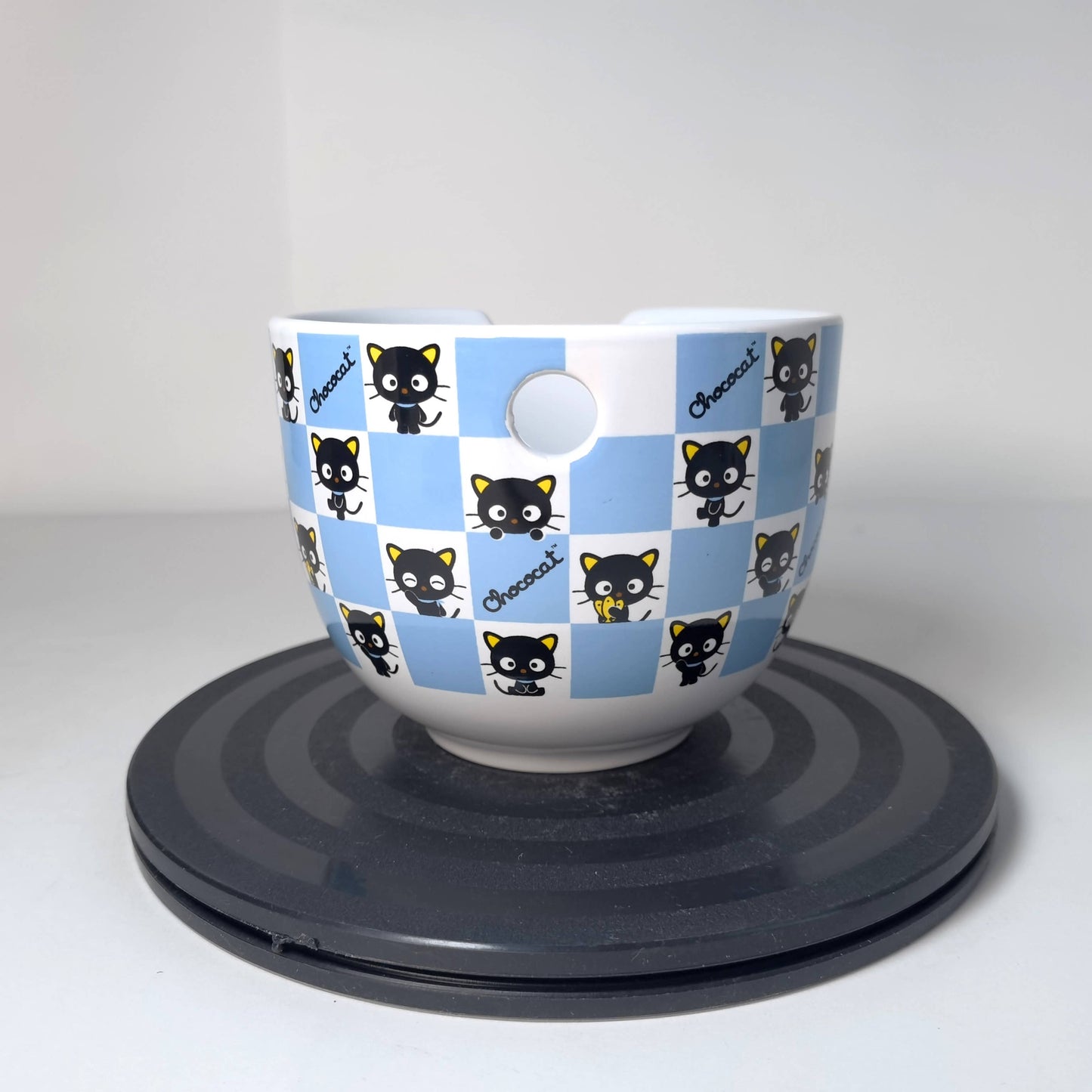 Sanrio Chococat Checker Pattern 20oz Ceramic Ramen Bowl
