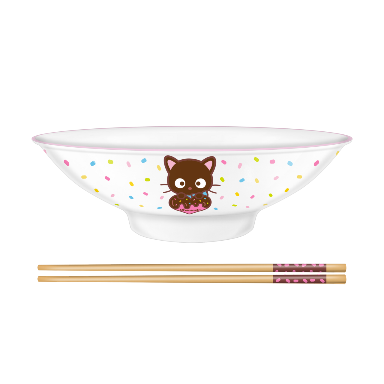 Chococat Chocolate Sprinkle Heart 30oz Ceramic Ramen Bowl