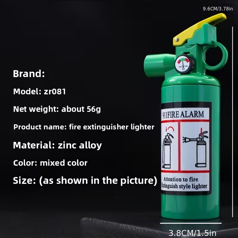 Windproof Fire Extinguisher Lighter Refillable Butane Lighter Red