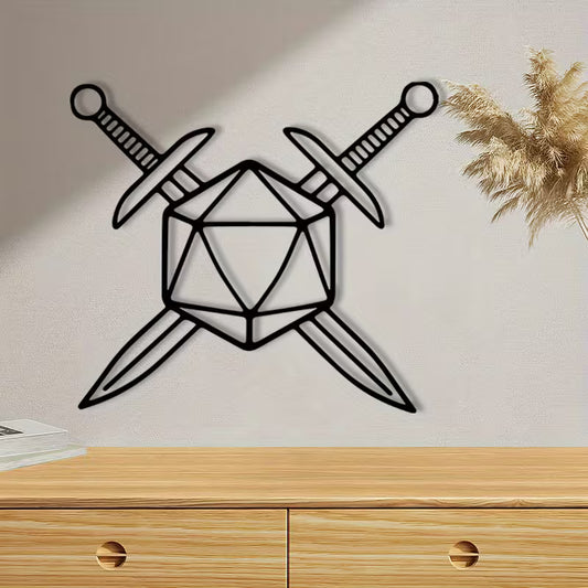 DND Sword Metal Sign Decor