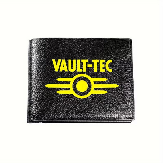 Vault-Tec Men'S Black Faux Leather Wallet